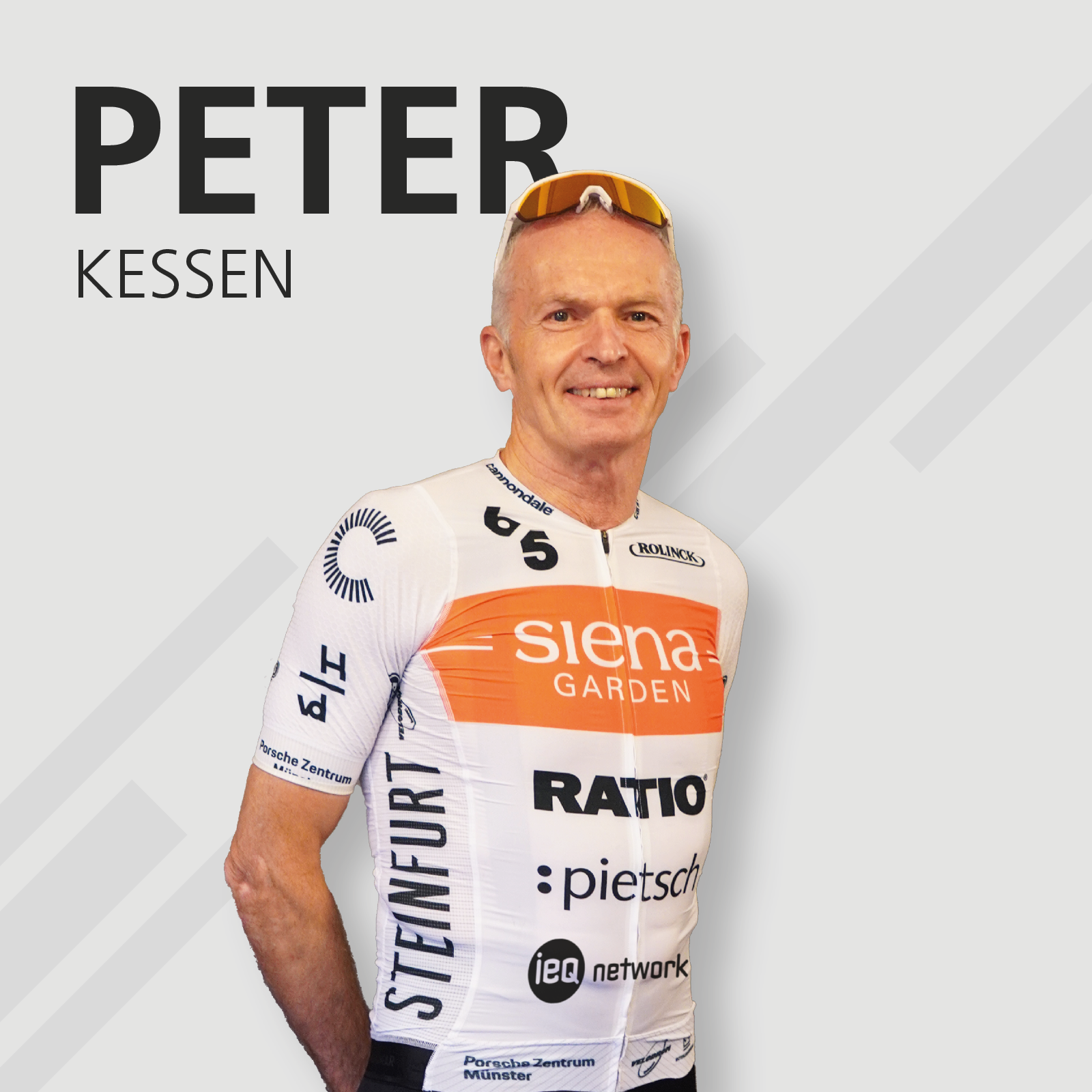 Peter Kessen Siena Garden Racing Fahrer mit Trikot