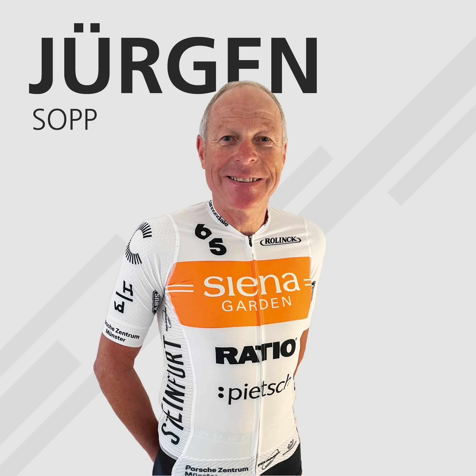 Jürgen Sopp Siena Garden Racing Fahrer mit Trikot